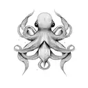 family tree triangle eudaimonia octopus  tattoo design idea