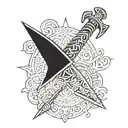 ogun sword tattoo design idea