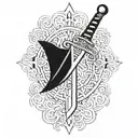 ogun sword tattoo design idea