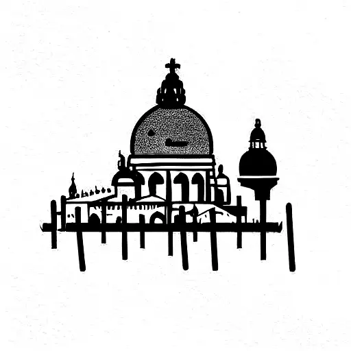 Venice skyline art  tattoo design idea