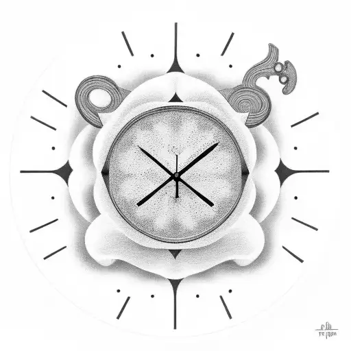 F, clock representing 2006, heart symbol with "bro" written inside, k with crown over it, all on separate fingers tattoo design idea