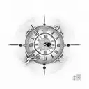 F, clock representing 2006, heart symbol with "bro" written inside, k with crown over it tattoo design idea