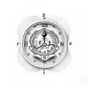 F, clock representing 2006, heart symbol with "bro" written inside, k with crown over it tattoo design idea