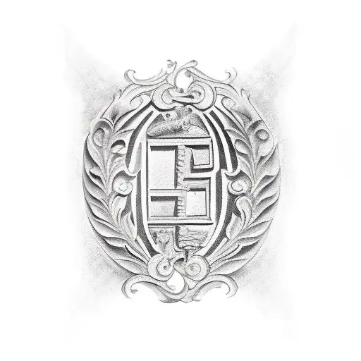 the number twenty in roman numbers with a lot of greek and roman details tattoo design idea