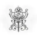 the number twenty in roman numbers with a lot of greek and roman details tattoo design idea