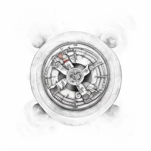 14th century alchemy and distillation artwork  tattoo design idea
