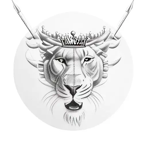 A well built king who loves to play Basketball and Volleyball  tattoo design idea