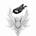 Red winged blackbird tattoo design idea