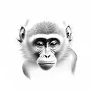 monkey tattoo design idea