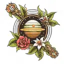 sugarcane solar system tattoo design idea