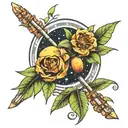 sugarcane solar system tattoo design idea