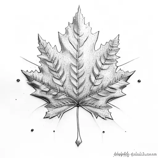 Maple Leaf tattoo design idea
