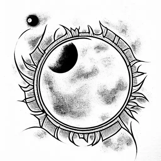 eclipse tattoo design idea