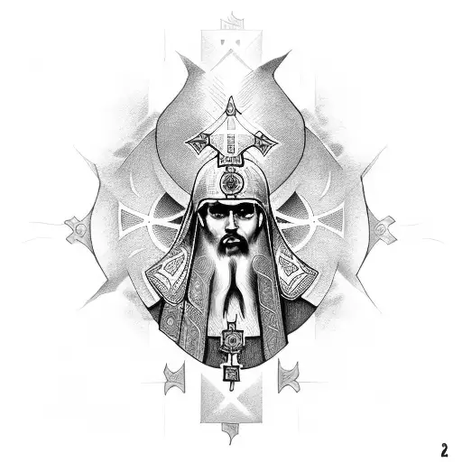 serbian orthodox warrior  tattoo design idea