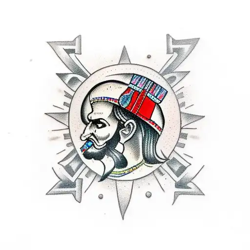 serbian orthodox warrior  tattoo design idea