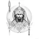 serbian orthodox warrior  tattoo design idea