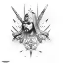 serbian orthodox warrior  tattoo design idea