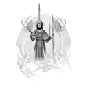 serbian orthodox warrior  tattoo design idea