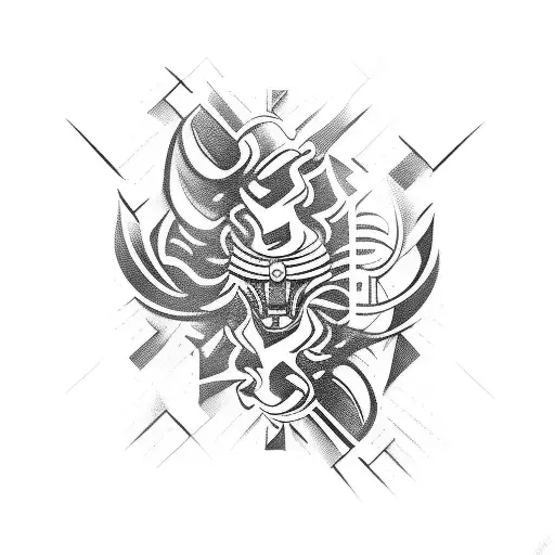 motorcyle Abstract Maui Canada tattoo design idea