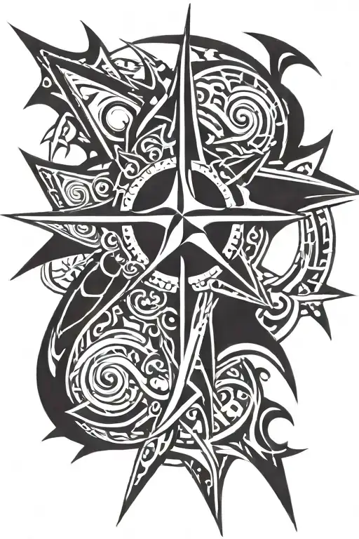 shuriken and kunai tattoo design idea