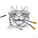 a knitting thread to which a crochet hook is attached  tattoo design idea