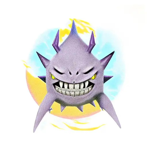 gengar Pokémon  tattoo design idea
