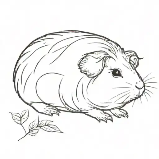 Guinea pig called Packan tattoo design idea