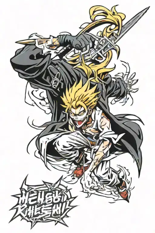 ICHIGO Kurosaki hallow tattoo design idea