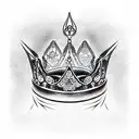 King's Crown with brilliants tattoo design idea