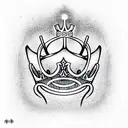 King's Crown with brilliants tattoo design idea