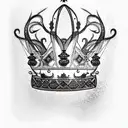 King's Crown with brilliants tattoo design idea