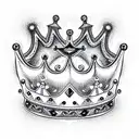 King's Crown with brilliants tattoo design idea