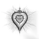 sacred Heart tattoo design idea
