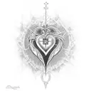 sacred Heart tattoo design idea