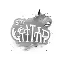written text showing "get clapped" crossed out with "stay strapped" written below tattoo design idea