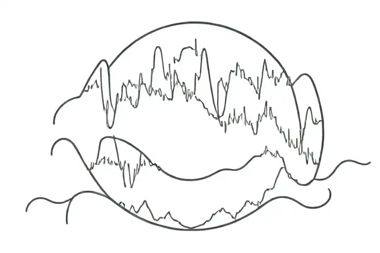 sound wave tattoo design idea