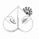 a leaf with a windmill on it tattoo design idea