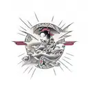 thunder storm tattoo design idea