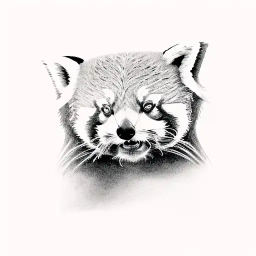 red panda tattoo design idea