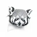 red panda tattoo design idea