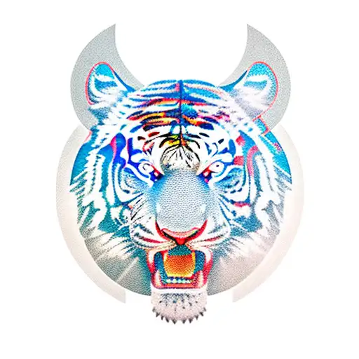 incorporate a mural with a basketball, tiger, bison, chicago skyline, colorado mountains and Technology coding binary tattoo design idea