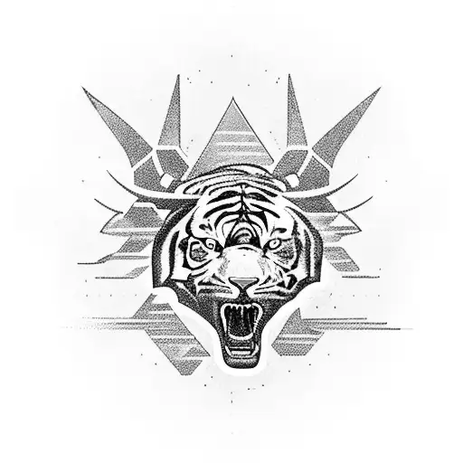 incorporate a mural with a basketball, tiger, bison, chicago skyline, colorado mountains and Technology coding binary tattoo design idea