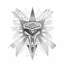 african tribal sunrise tattoo design idea