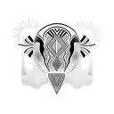 african tribal sunrise tattoo design idea