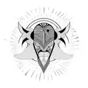 african tribal sunrise tattoo design idea