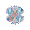 african tribal sunrise integrated with the chicago skyline technology and binary coding tattoo design idea