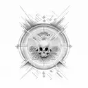 crying supreme being tattoo design idea