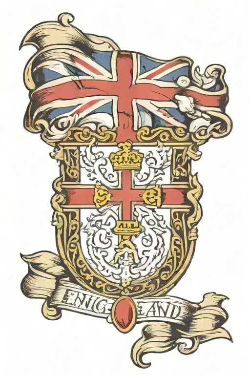 England flag tattoo design idea