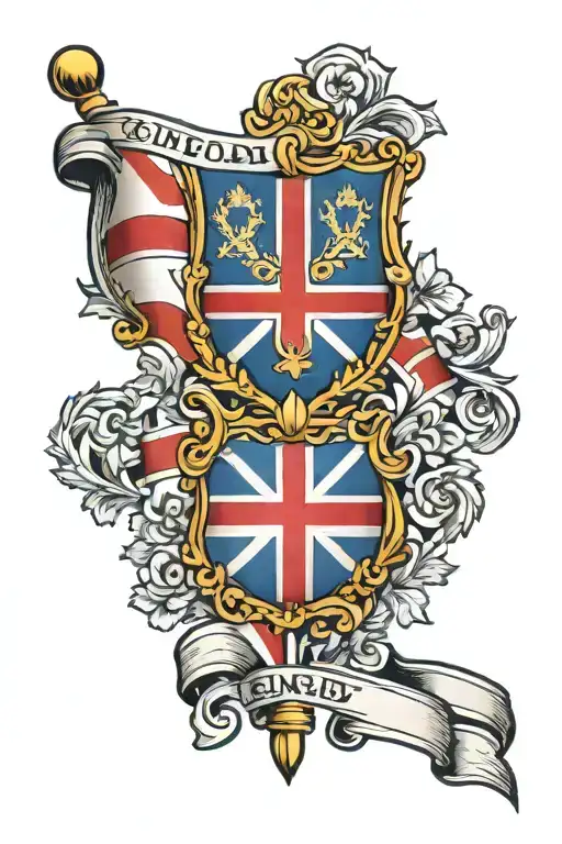 England flag tattoo design idea