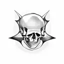 pirate ship with skull  tattoo design idea